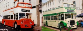 Whenever I get the chance, I love to create a 'then and now' photo. In 2010, even before passing my bus driver's test, I was allowed by owner Steve Morris to bring ex-Western National no 1935 (Bristol LDL6G VDV752 of 1957) down for the Torbay Vintage Bus Running Day with a few friends. I have in my collection a photograph of the same bus taking a break while in service in the 1970s with Devon General so I couldn't resist the chance to recreate that shot with the same bus in the same location. I would love to have this bus at my event because I spent many happy hours conducting on it while in service on the 'Exmoor Explorer'.
